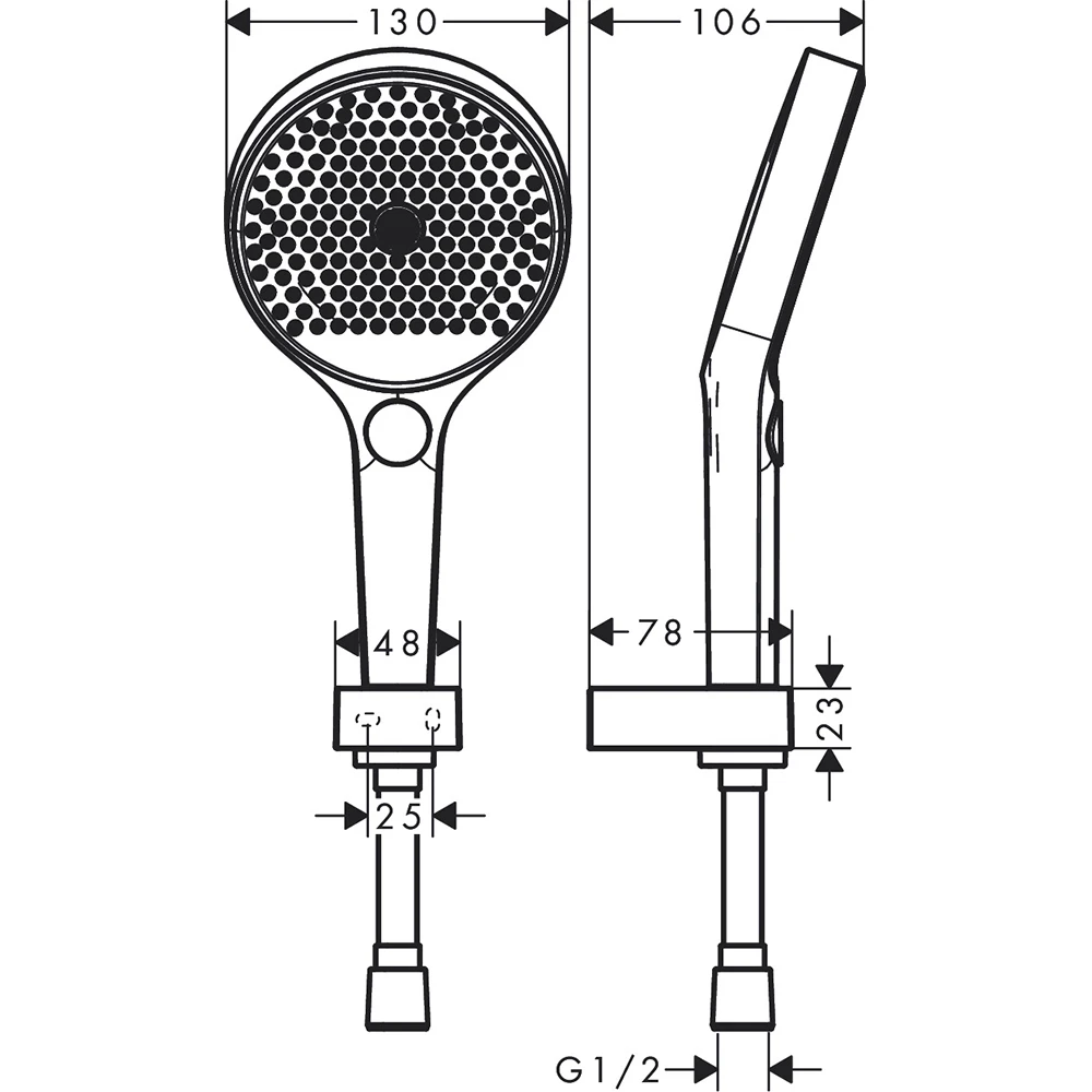 Hansgrohe Rainfinity 130 3jet 125 Cm Duş Hortumlu Satin Beyaz Porter Set 26852700 2