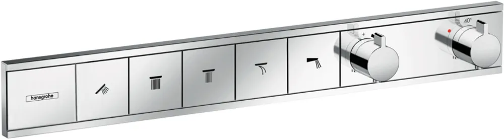 Hansgrohe RainSelect 5 Çıkış İçin Termostatik Ankastre Banyo Bataryası - 15384000