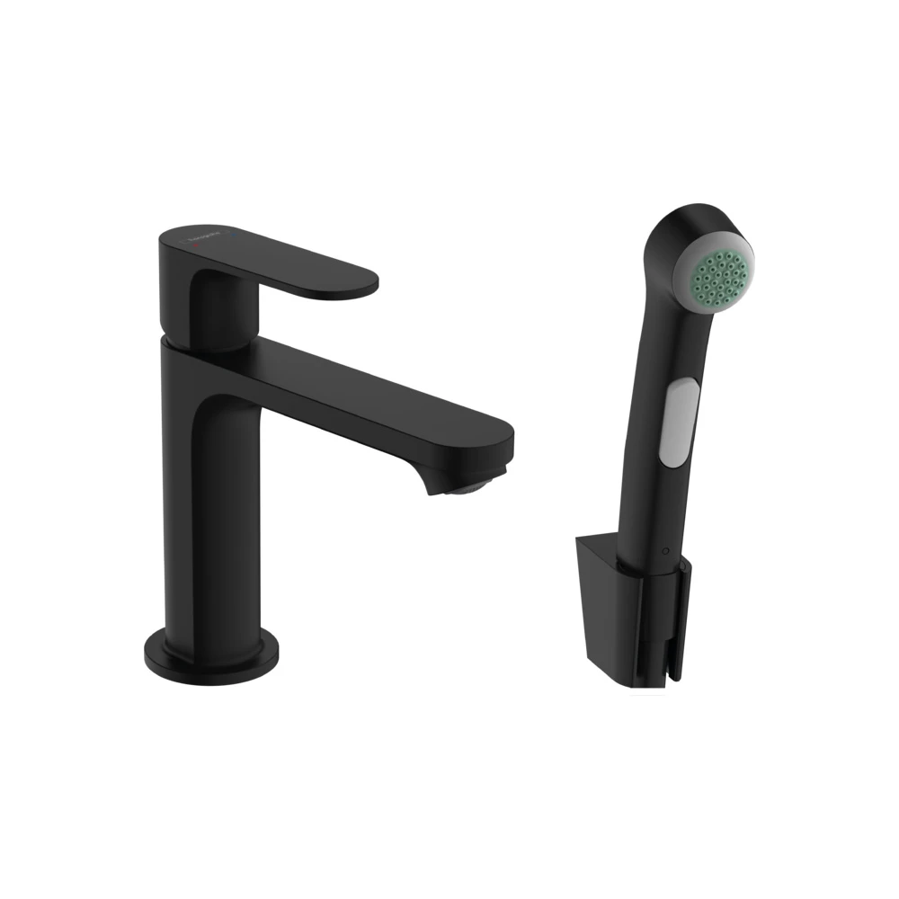 Hansgrohe Rebris S Tek Kollu Satin Siyah Lavabo Bataryası 72215670