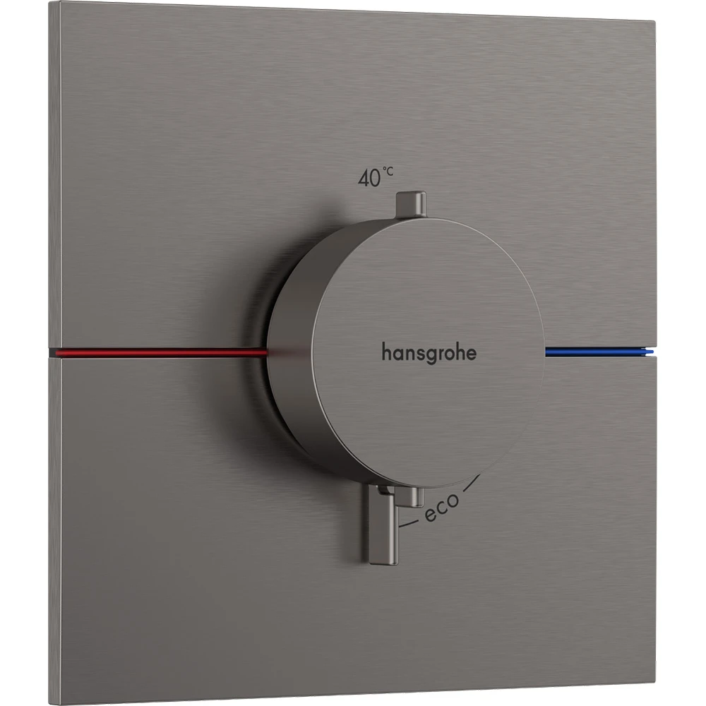 Hansgrohe ShowerSelect Comfort E Mat Siyah Krom Ankastre Termostatik Banyo Bataryası 15574340