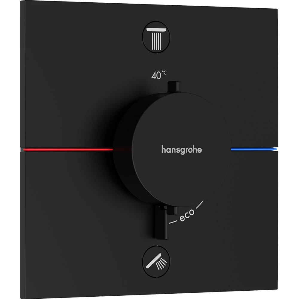 Hansgrohe ShowerSelect Comfort E Satin Siyah Ankastre Termostatik Banyo Bataryası 15578670