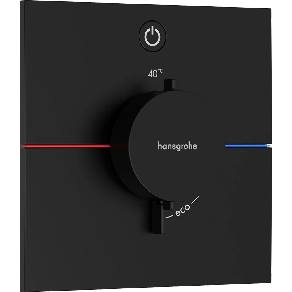 Hansgrohe ShowerSelect Comfort E Satin Siyah 1 Çıkış İçin Ankastre Termostatik Banyo Bataryası 15571670