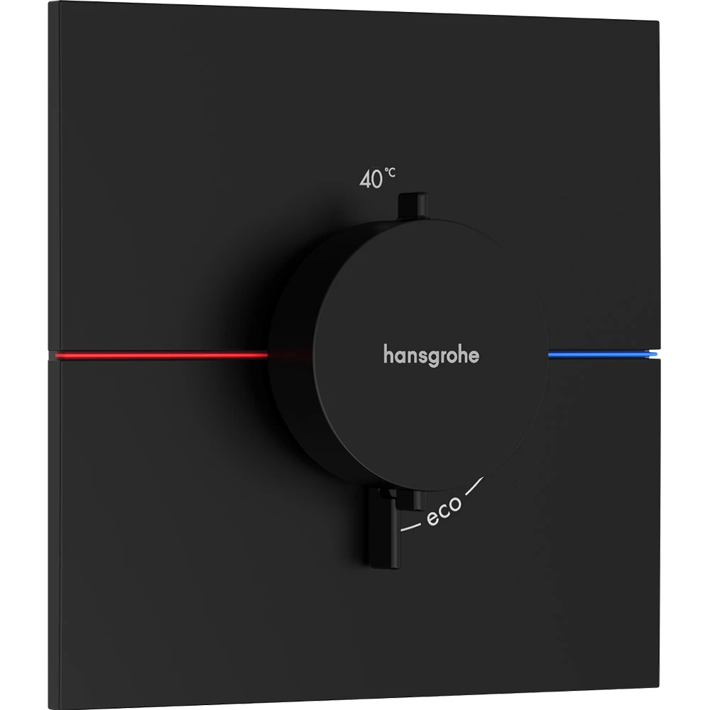 Hansgrohe ShowerSelect Comfort E Satin Siyah Krom Ankastre Termostatik Banyo Bataryası 15574670