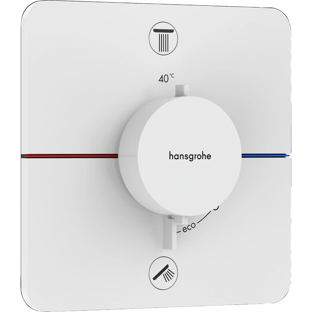 Hansgrohe ShowerSelect Comfort Q Satin Beyaz Ankastre Termostatik Banyo Bataryası 15586700