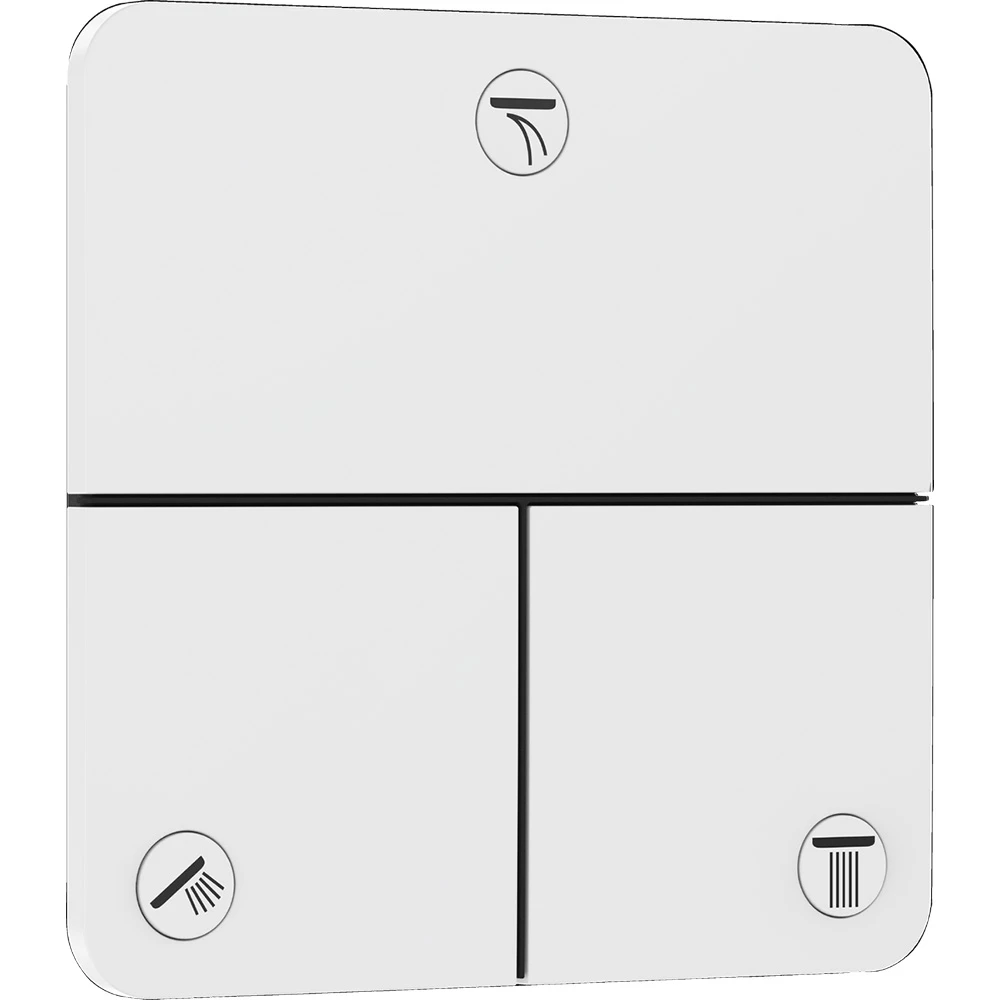 Hansgrohe ShowerSelect Comfort Q Satin Beyaz Valf Ankastre 3 Çıkış Termostatik Banyo Bataryası 15587700