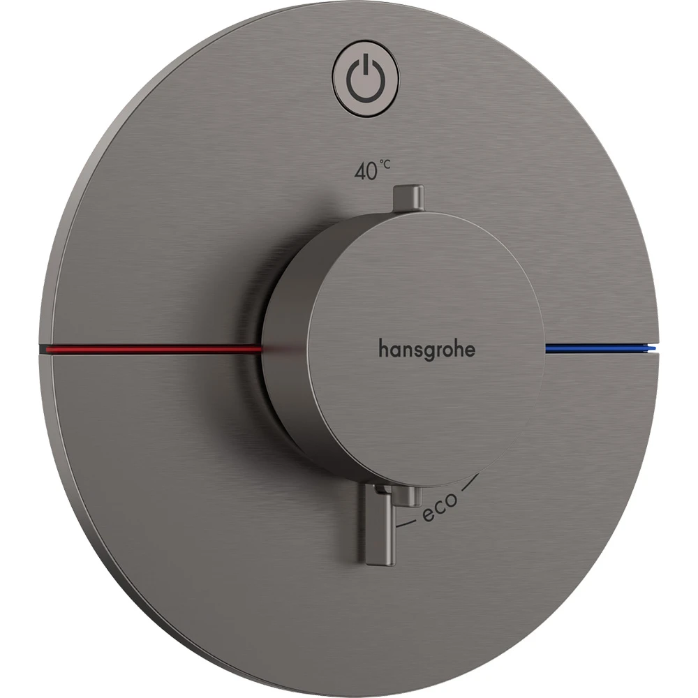 Hansgrohe ShowerSelect Comfort S Mat Siyah 1 Çıkış İçin Ankastre Termostatik Banyo Bataryası 15553340