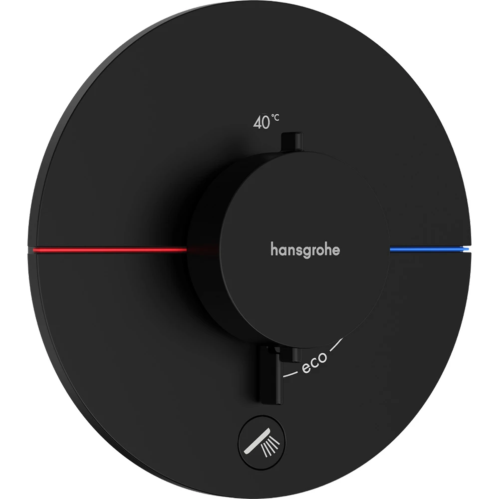 Hansgrohe ShowerSelect Comfort S Satin Siyah 1 Çıkış ve İlave Çıkış İçin Ankastre Termostatik Banyo Bataryası 15562670