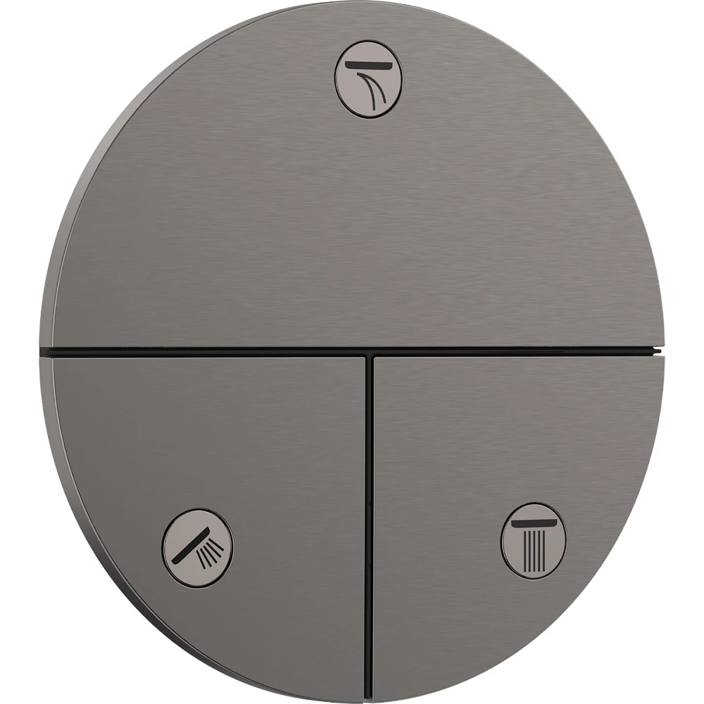 Hansgrohe ShowerSelect Comfort S Mat Sİyah Krom 3 Çıkış İçin Ankastre Termostatik Banyo Bataryası 15558340