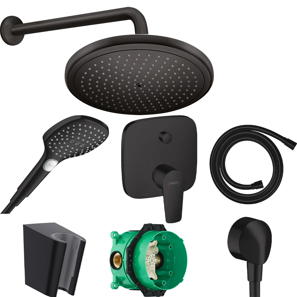 Hansgrohe Talis E Satin Siyah Ankastre Duş Seti