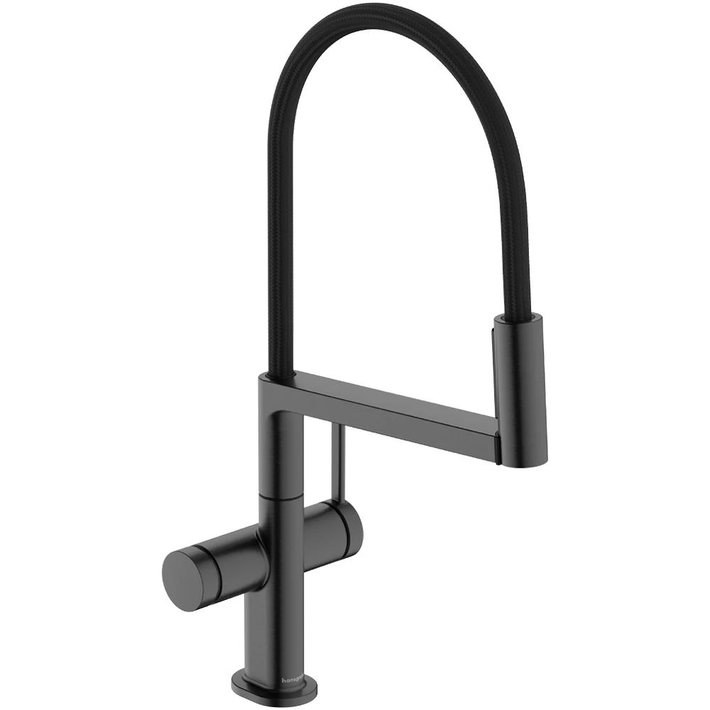 Hansgrohe Talis Select M54 PowderSpray Fırçalanmış Siyah Krom Tek Kollu Eviye Bataryası - 72861340