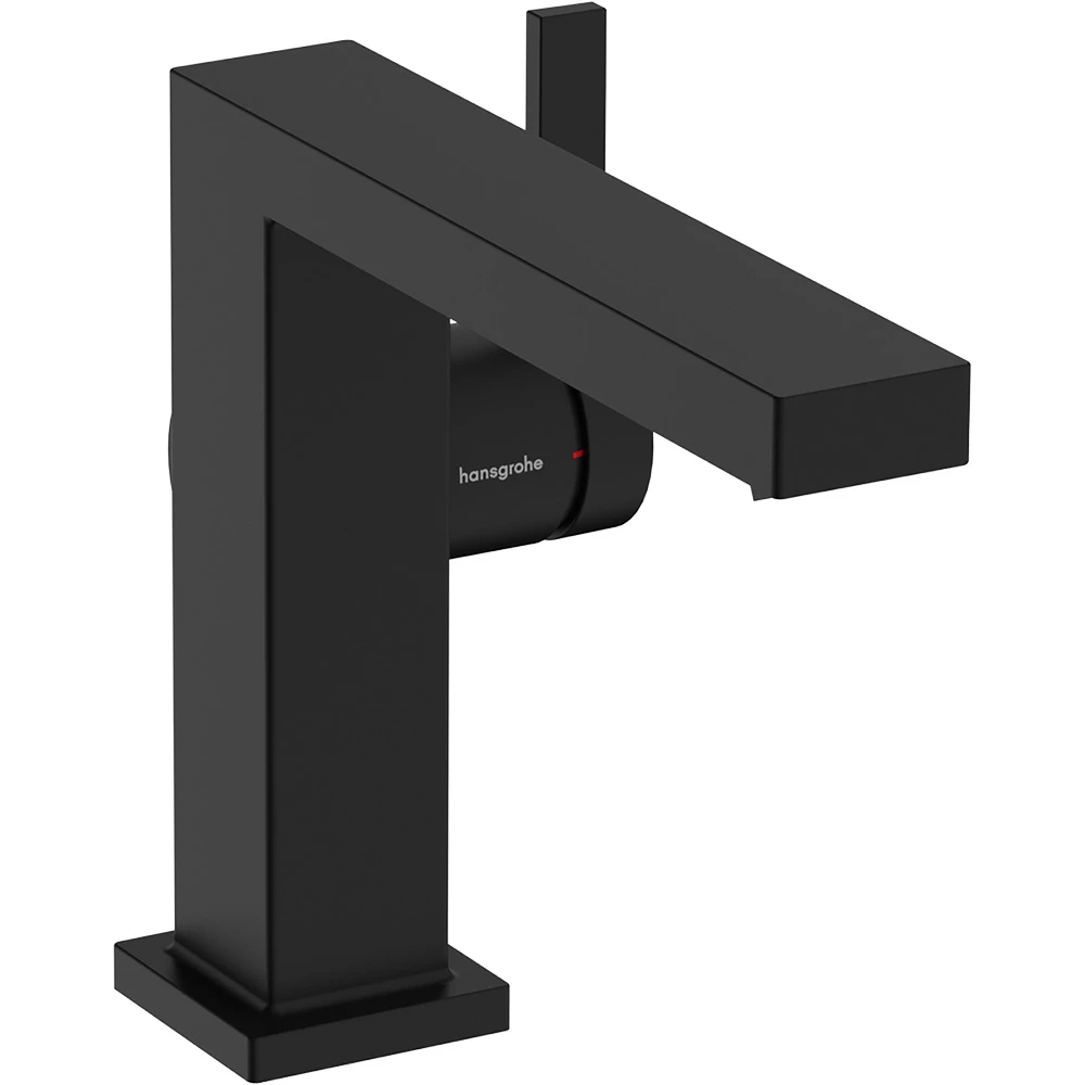 Hansgrohe Tecturis E 110 Fine CoolStart Bas-aç Gider Seti İle Satin Siyah Tek Kollu Lavabo Bataryası 73020670