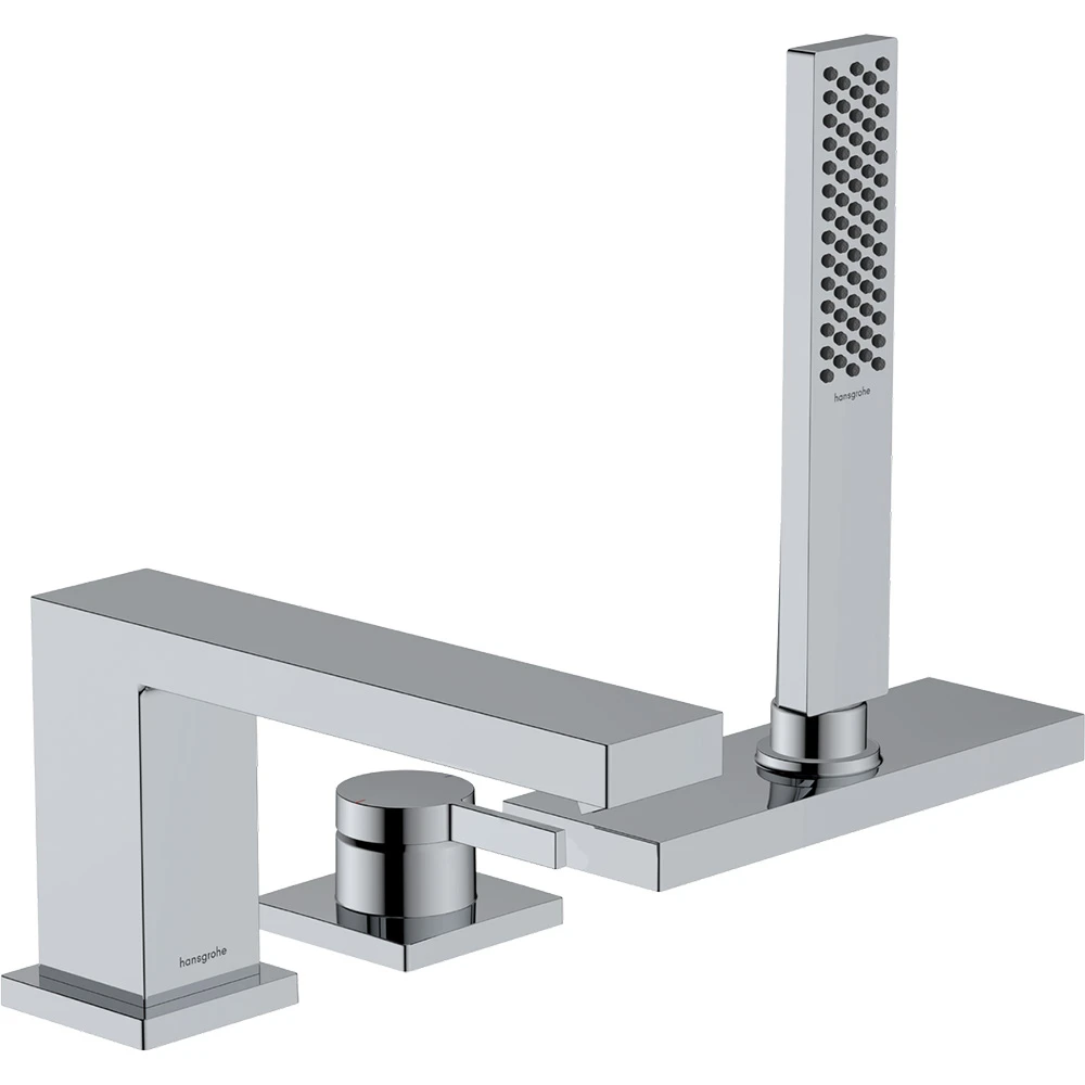 Hansgrohe Tecturis E sBox İle 3-Delikli Küvet Kenarı Tek Kollu Banyo Bataryası 73443000