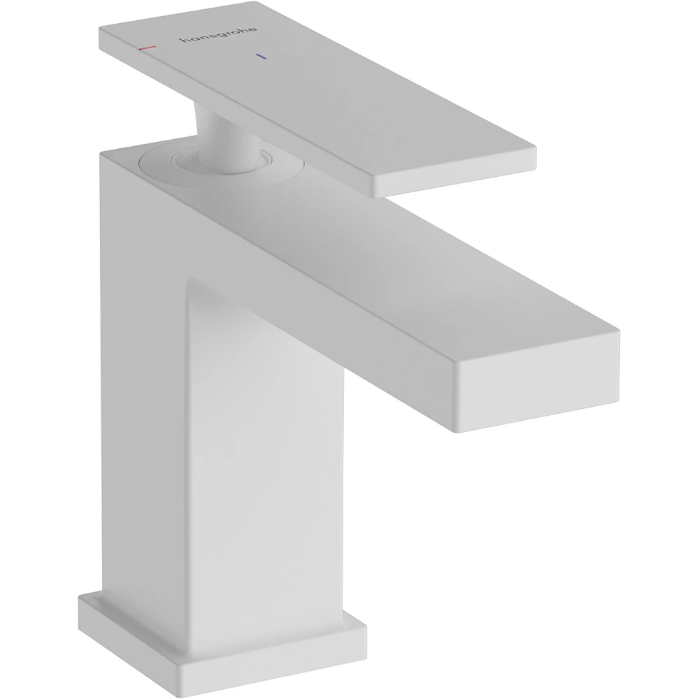 Hansgrohe Tecturis E Tek Kollu 80 CoolStart EcoSmart+ Kumandasız Satin Beyaz Lavabo Bataryası 73001700