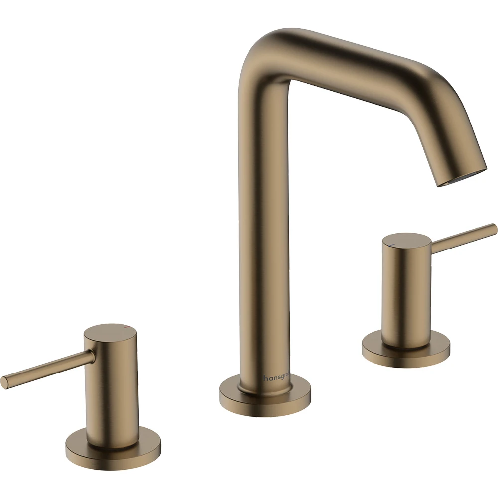 Hansgrohe Tecturis S 150 EcoSmart+ Bas-Aç Gider Seti İle Mat Bronz 3 Delikli Lavabo Bataryası 73330140