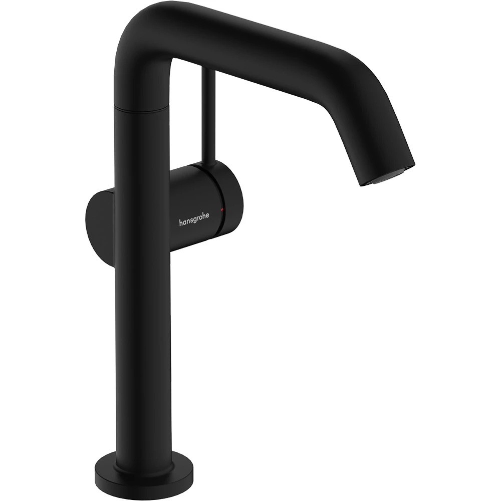 Hansgrohe Tecturis S 210 Fine CoolStart EcoSmart+ Dönebilir Gaga ve Bas-Aç Gider Seti İle Satin Siyah Tek Kollu Lavabo Bataryası 73360670