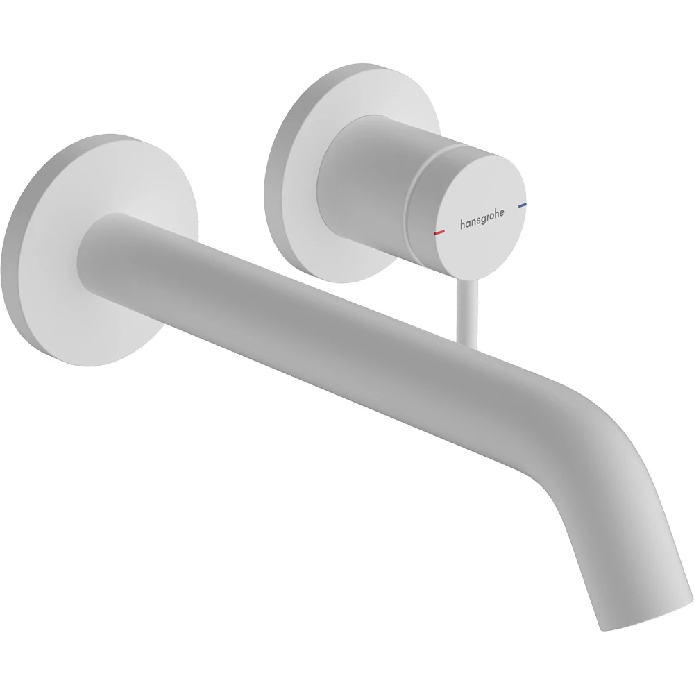 Hansgrohe Tecturis S Ankastre Duvara Monte EcoSmart+ 22,5 Cm Gaga İle Satin Beyaz Tek Kollu Lavabo Bataryası 73351700