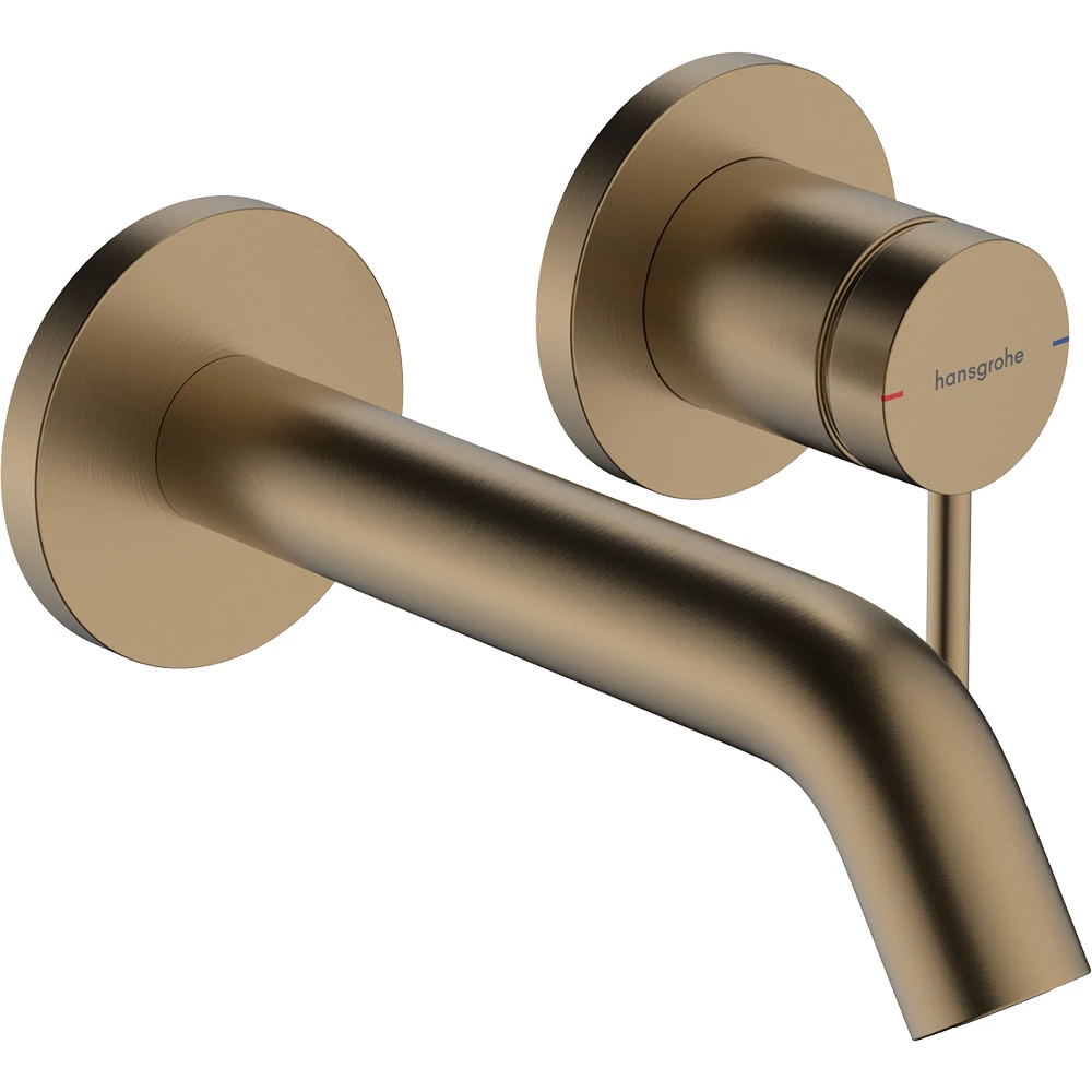 Hansgrohe Tecturis S Ankastre Duvara Monte EcoSmart+ 16,5 Cm Gaga İle Mat Bronz Tek Kollu Lavabo Bataryası 73350140