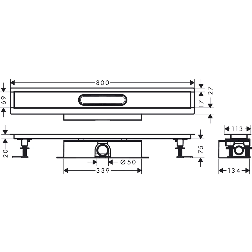 Hansgrohe uBox Universal Komple Set 80 Duş Kanalı 56024180 2