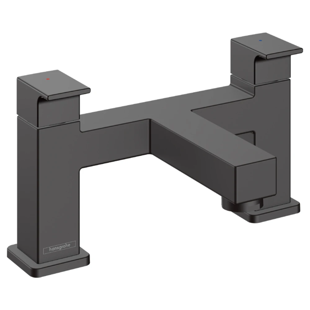 Hansgrohe Vernis Satin Siyah Shape 2-Delikli küvet kenarı banyo bataryası