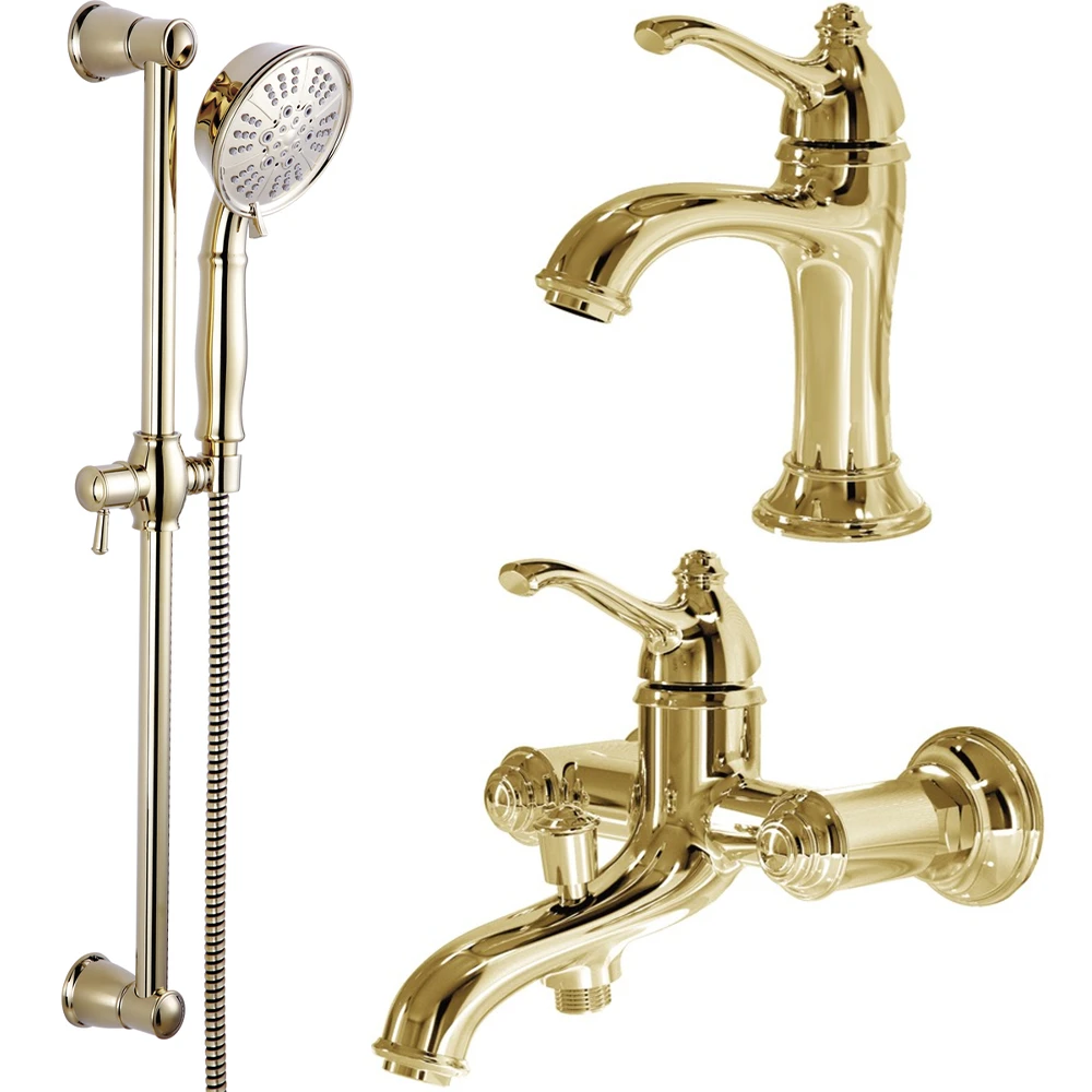 Kale Artdeco Altın Banyo Seti
