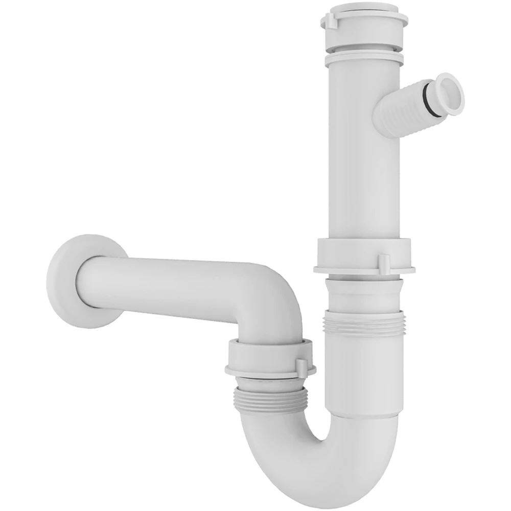 Kale Çamaşır Makinası Çıkışlı Plastik Lavabo Sifonu