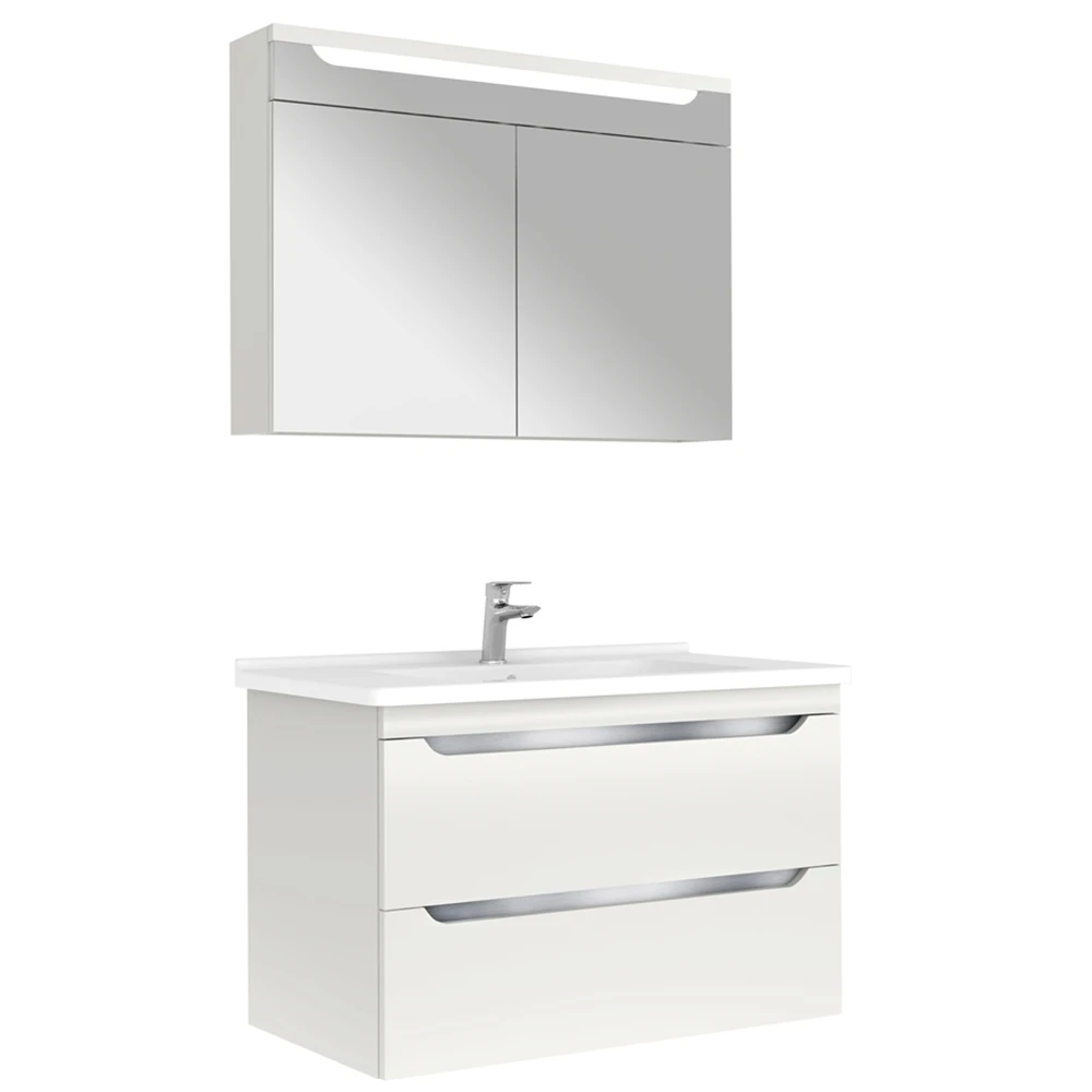 Kale Casilla 100 Cm Gri-Beyaz Banyo Dolabı Takımı 610100201233