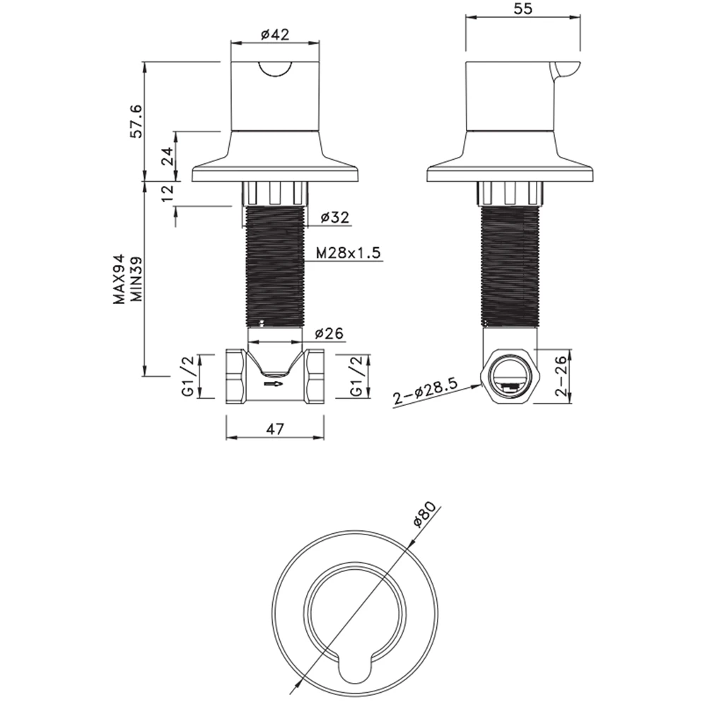 Kale D100 Ankastre Stop Valf 2