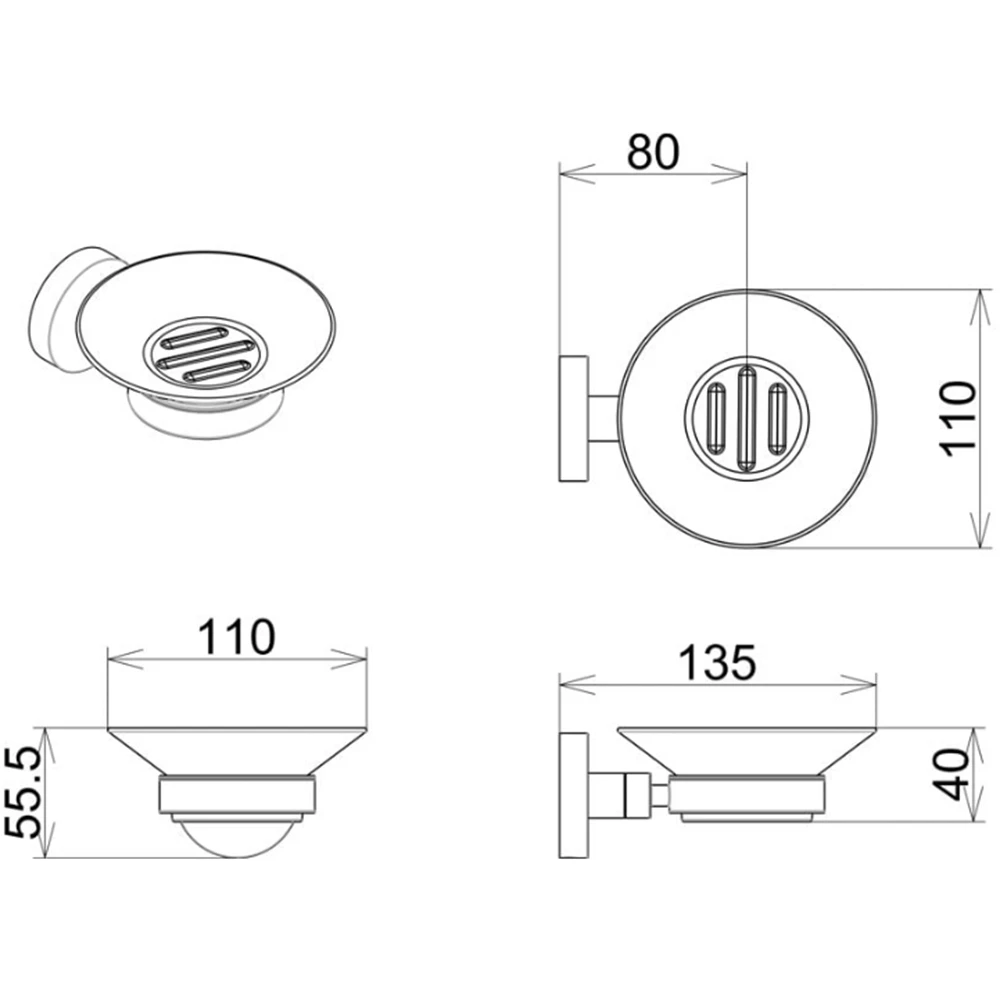 Kale D100 Porselen Sabunluk 3