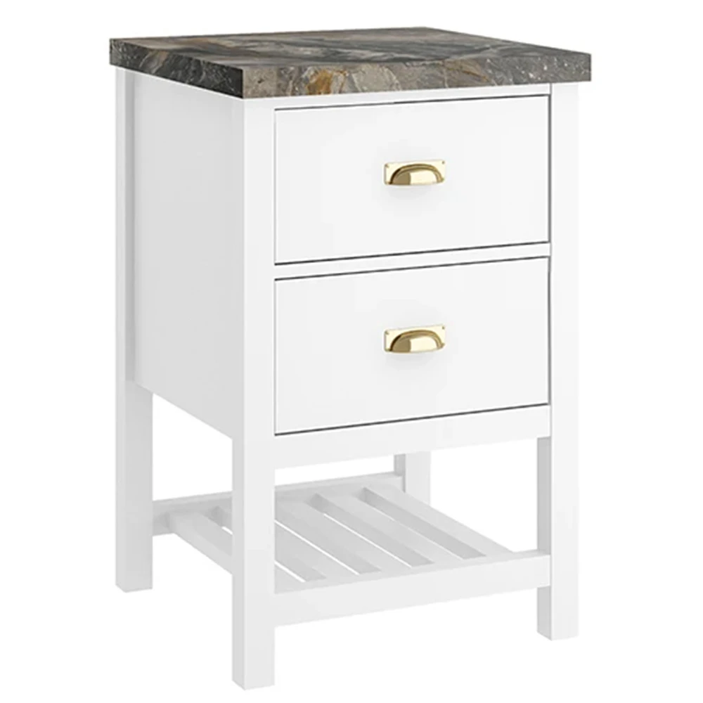 Kale Grandhome 55 Cm Mat Beyaz-Asteroid Yan Dolap (Mat Altın Kulp)