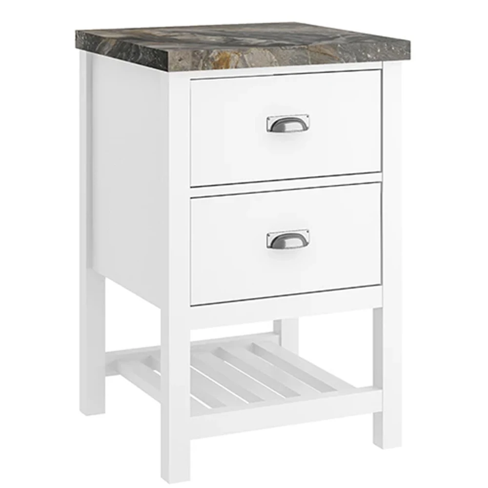 Kale Grandhome 55 Cm Mat Beyaz-Asteroid Yan Dolap (Mat Krom Kulp)