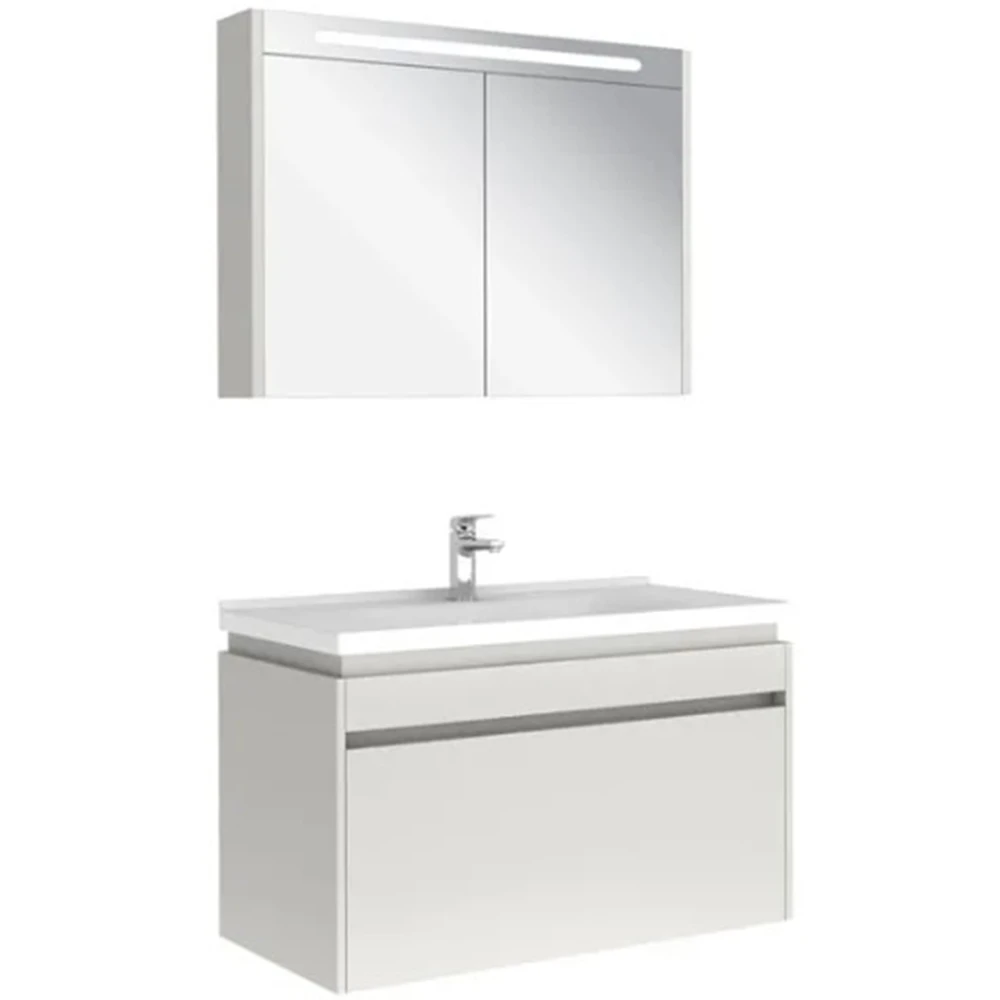 Kale Idea 2.0 100 Cm Parlak Beyaz Tek Çekmeceli Banyo Dolabı Takımı 610100200494