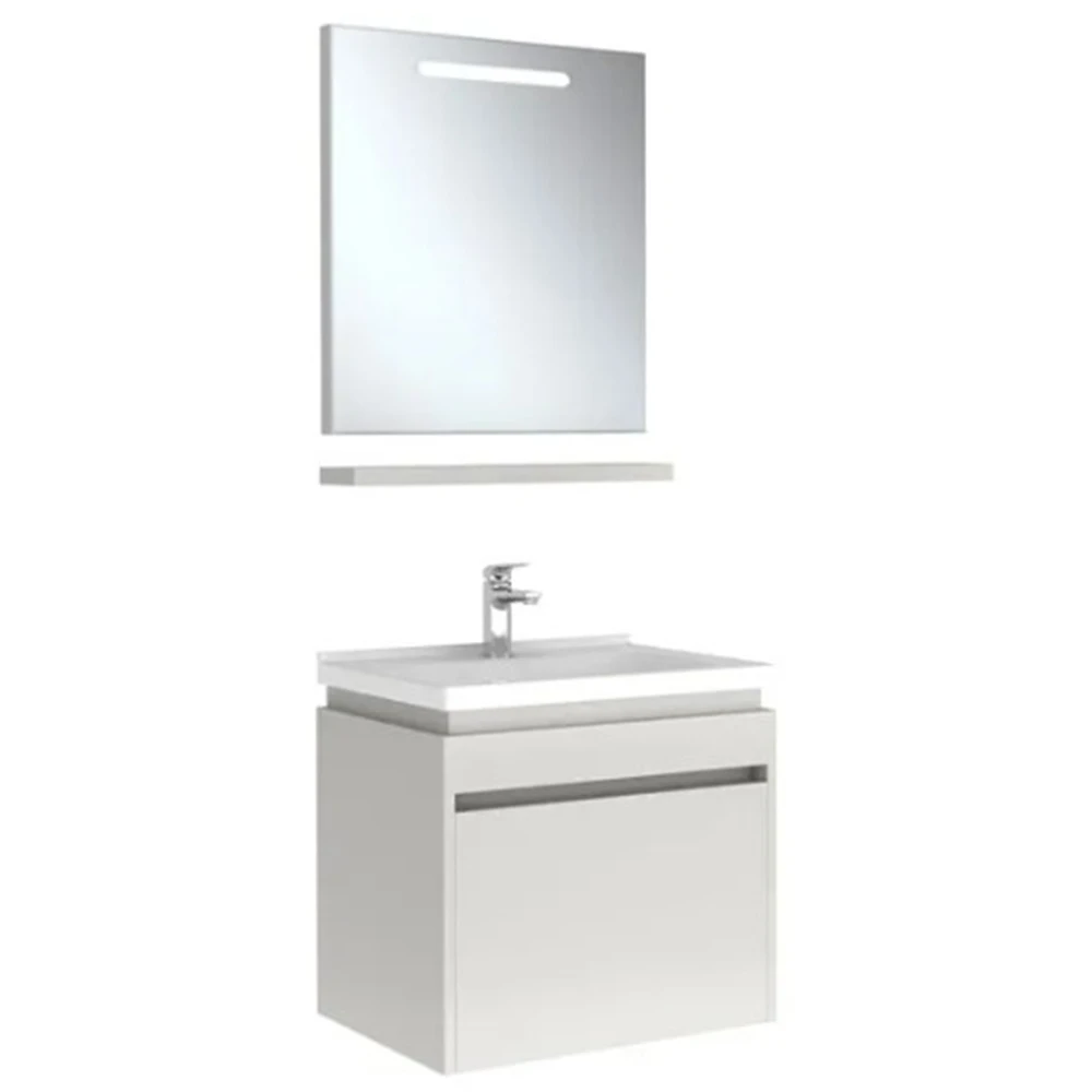 Kale Idea 2.0 65 Cm Parlak Beyaz Tek Çekmeceli Banyo Dolabı Takımı