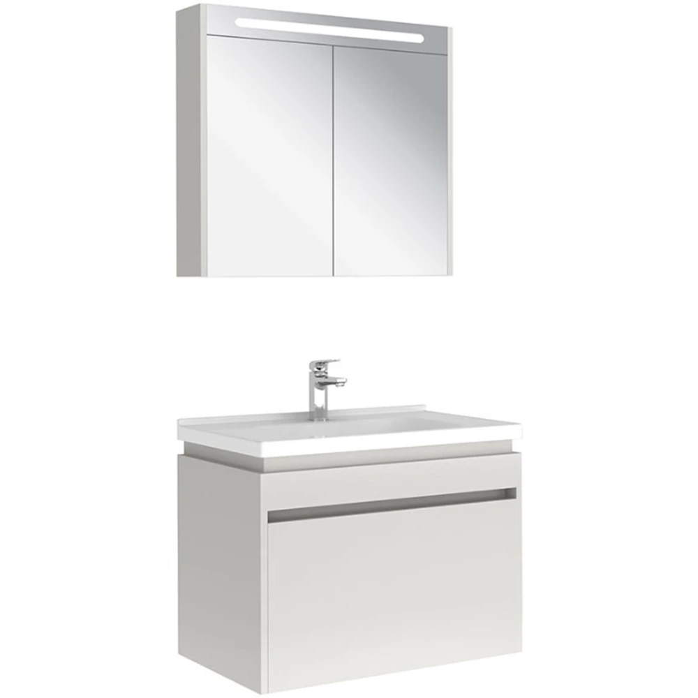 Kale Idea 2.0 80 Cm Parlak Beyaz Tek Çekmeceli Banyo Dolabı Takımı 610100200490
