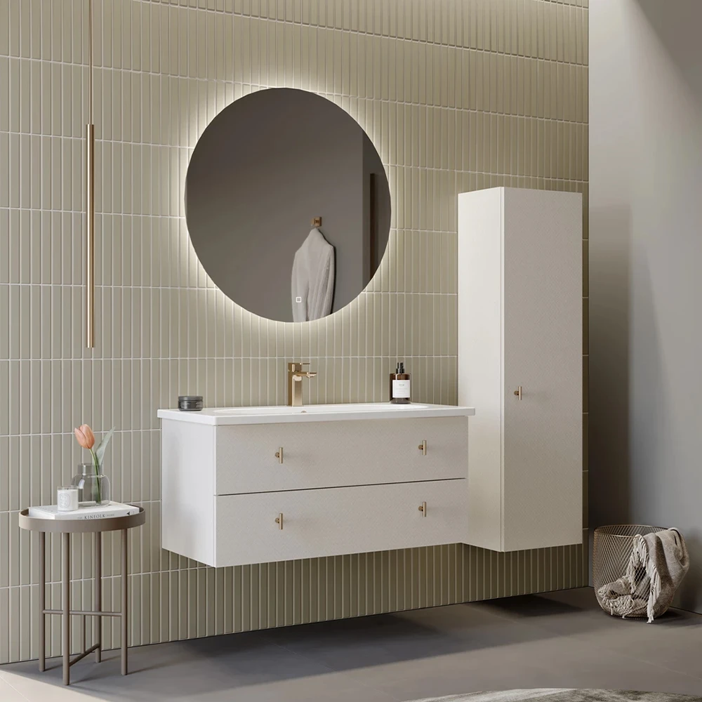 Orka Milazzo 100 Cm Calisto Banyo Dolabı Takımı (Altın Kulp) - 5006901 2