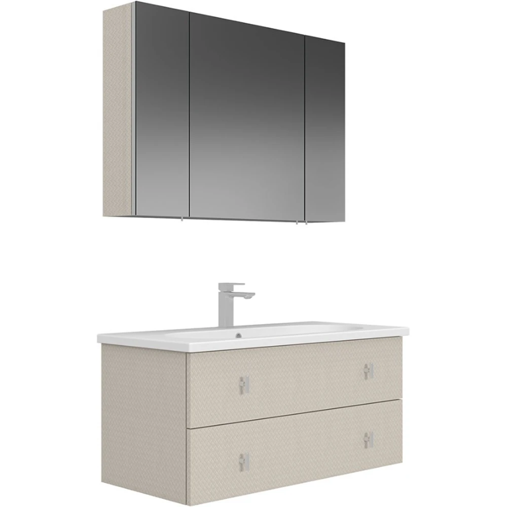 Orka Milazzo 100 Cm Calisto Banyo Dolabı Takımı (Krom Kulp) - 5008262