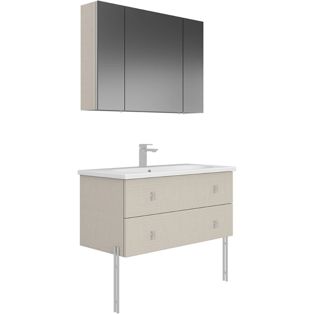 Orka Milazzo 100 Cm Calisto Banyo Dolabı Takımı (Krom Kulp) - 5008266