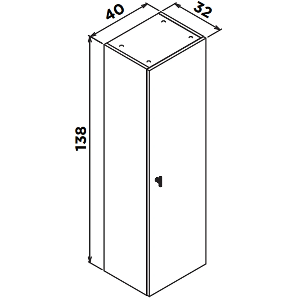 Orka Milazzo 40 Cm Calisto Boy Dolabı (Krom Kulp) 2