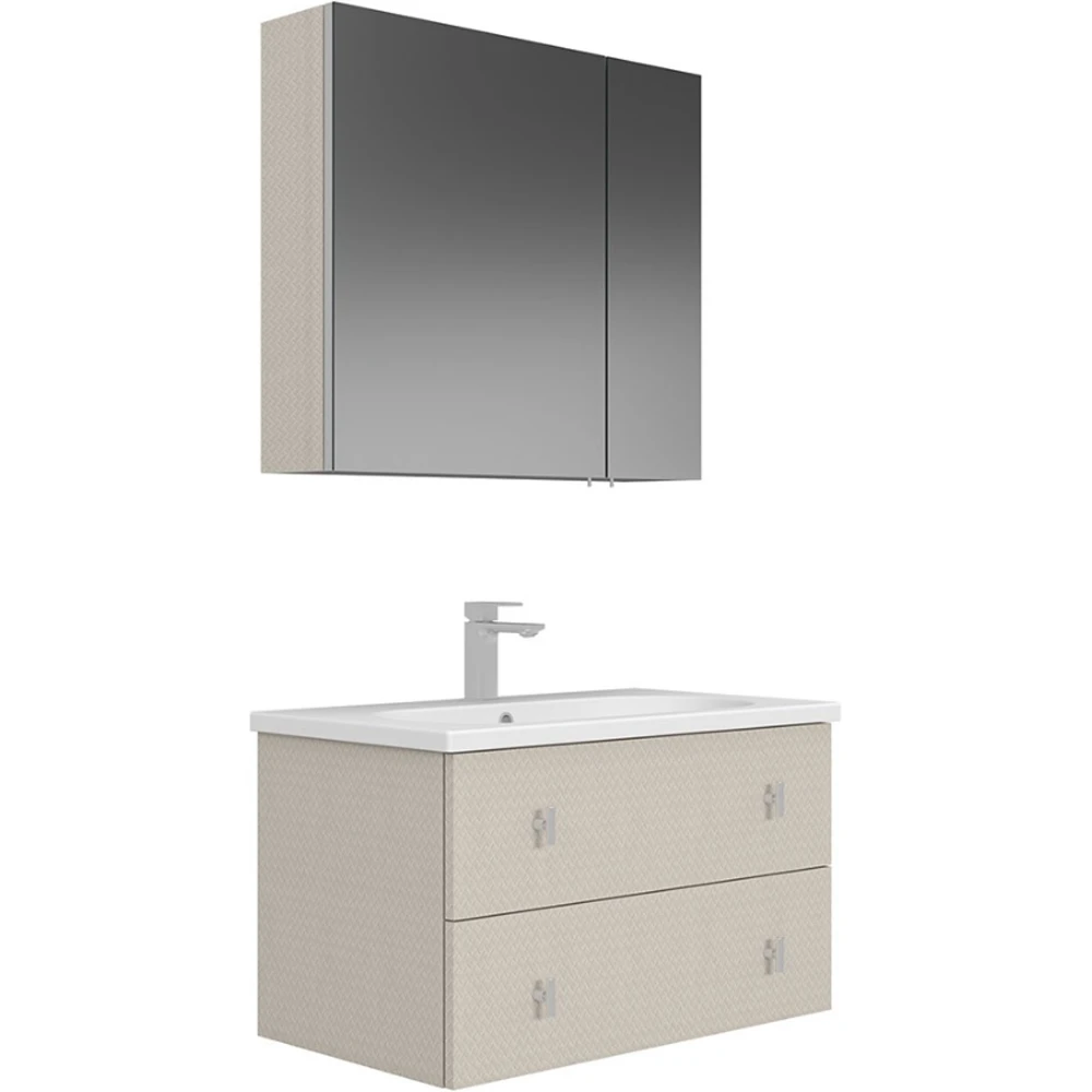 Orka Milazzo 80 Cm Calisto Banyo Dolabı Takımı (Krom Kulp) - 5008260