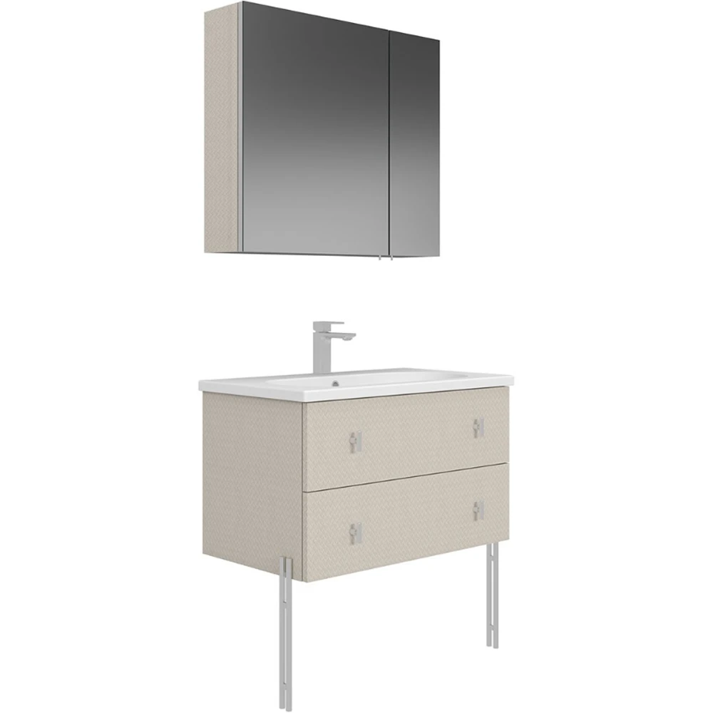 Orka Milazzo 80 Cm Calisto Banyo Dolabı Takımı (Krom Kulp) - 5008264