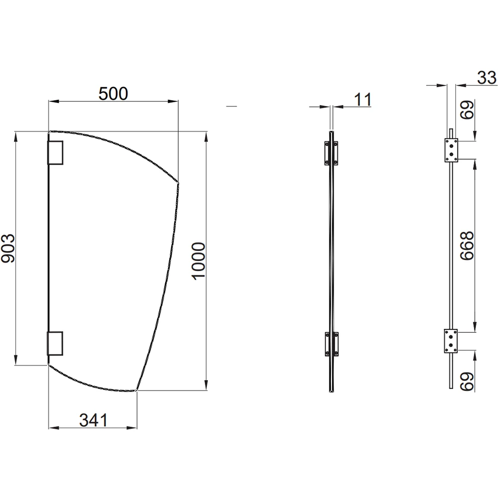 Kale Panello 100x50 Cm Yelken Formlu Mat Antrasit Pisuvar Paneli 2