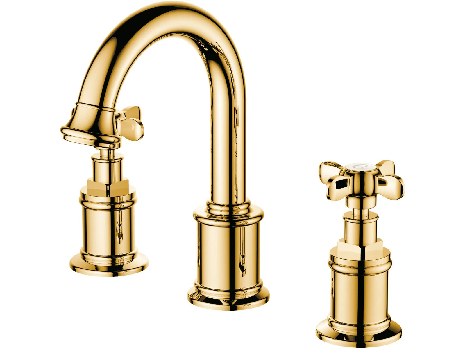 Kale Victorian 3 Delikli Altın Lavabo Bataryası