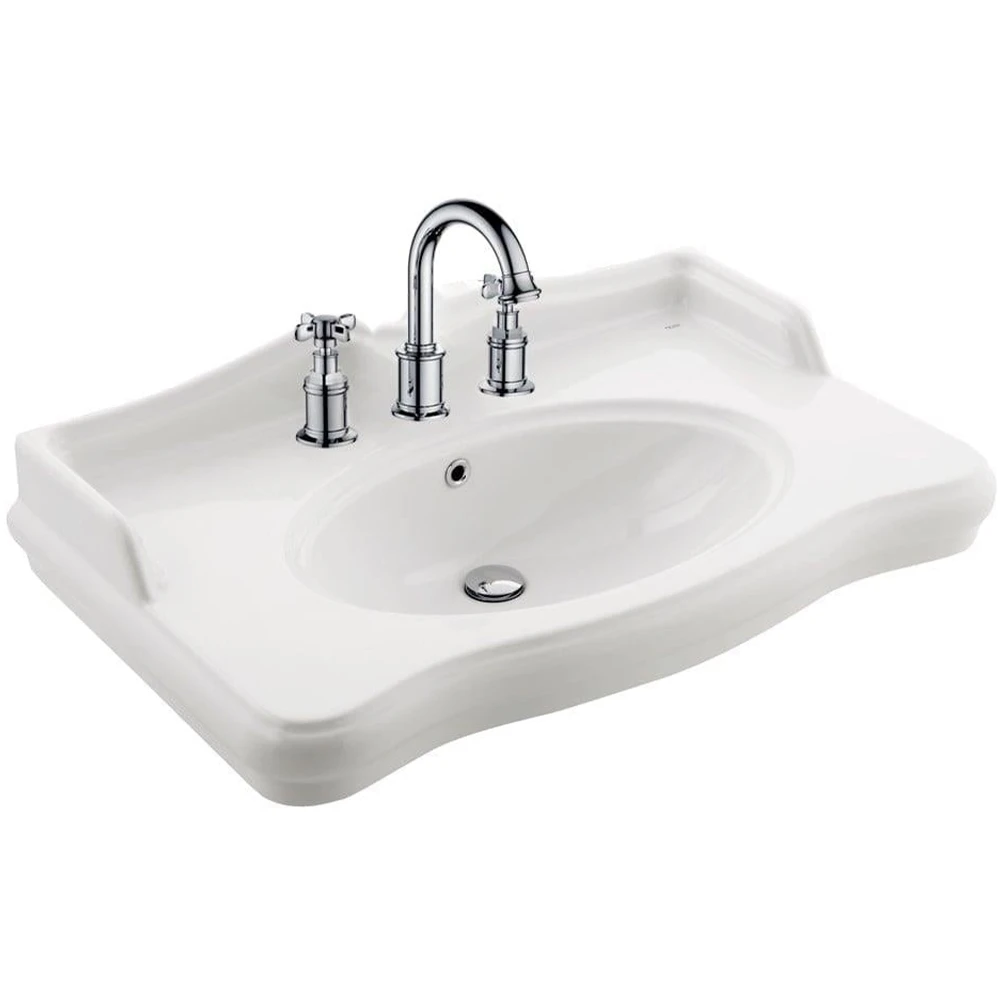Kale Victorian 90x56 Cm 3 Armatür Delikli Etajerli Lavabo