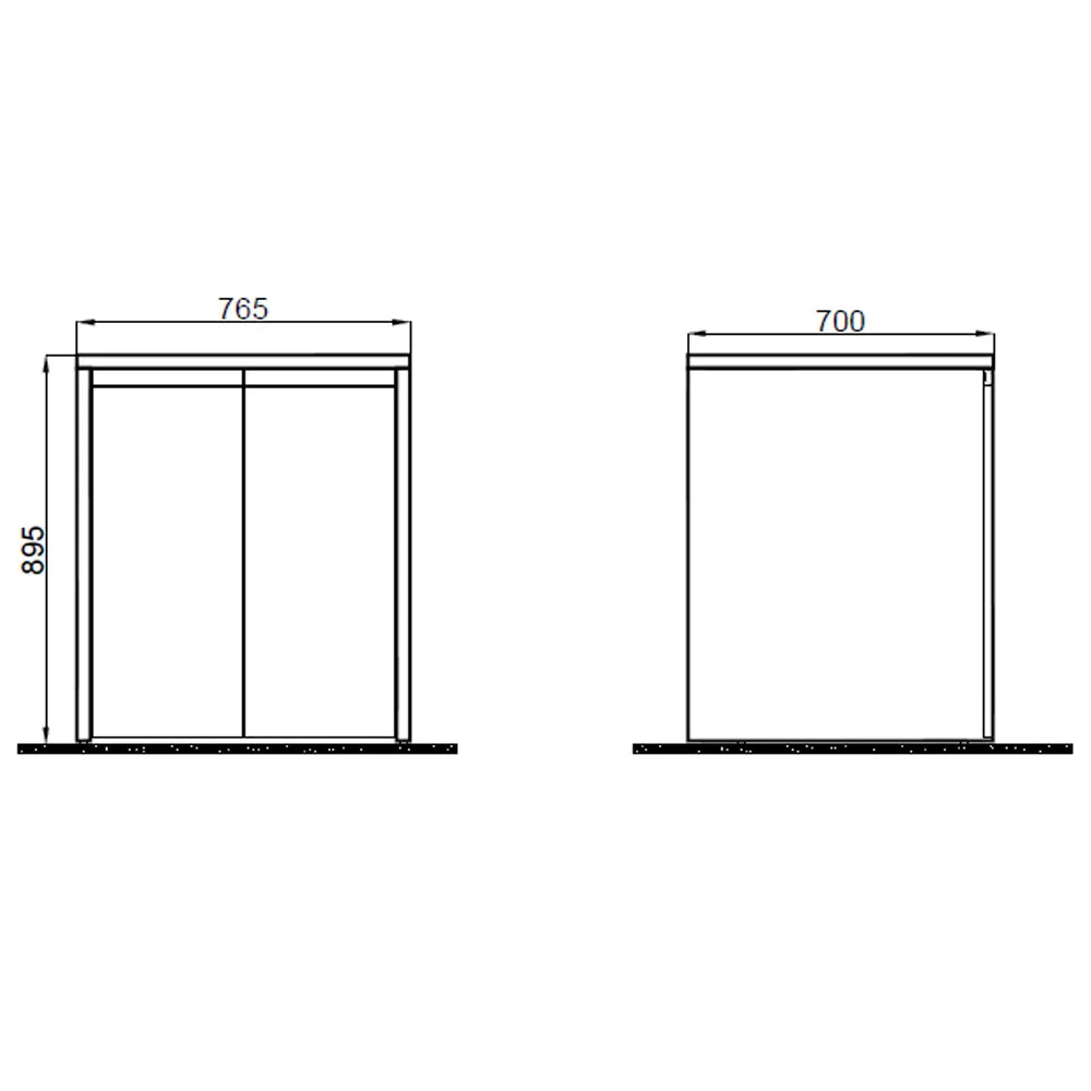 Kale Vista 76 Cm Kapaklı Mat Beyaz Çamaşır Makinesi Dolabı 3