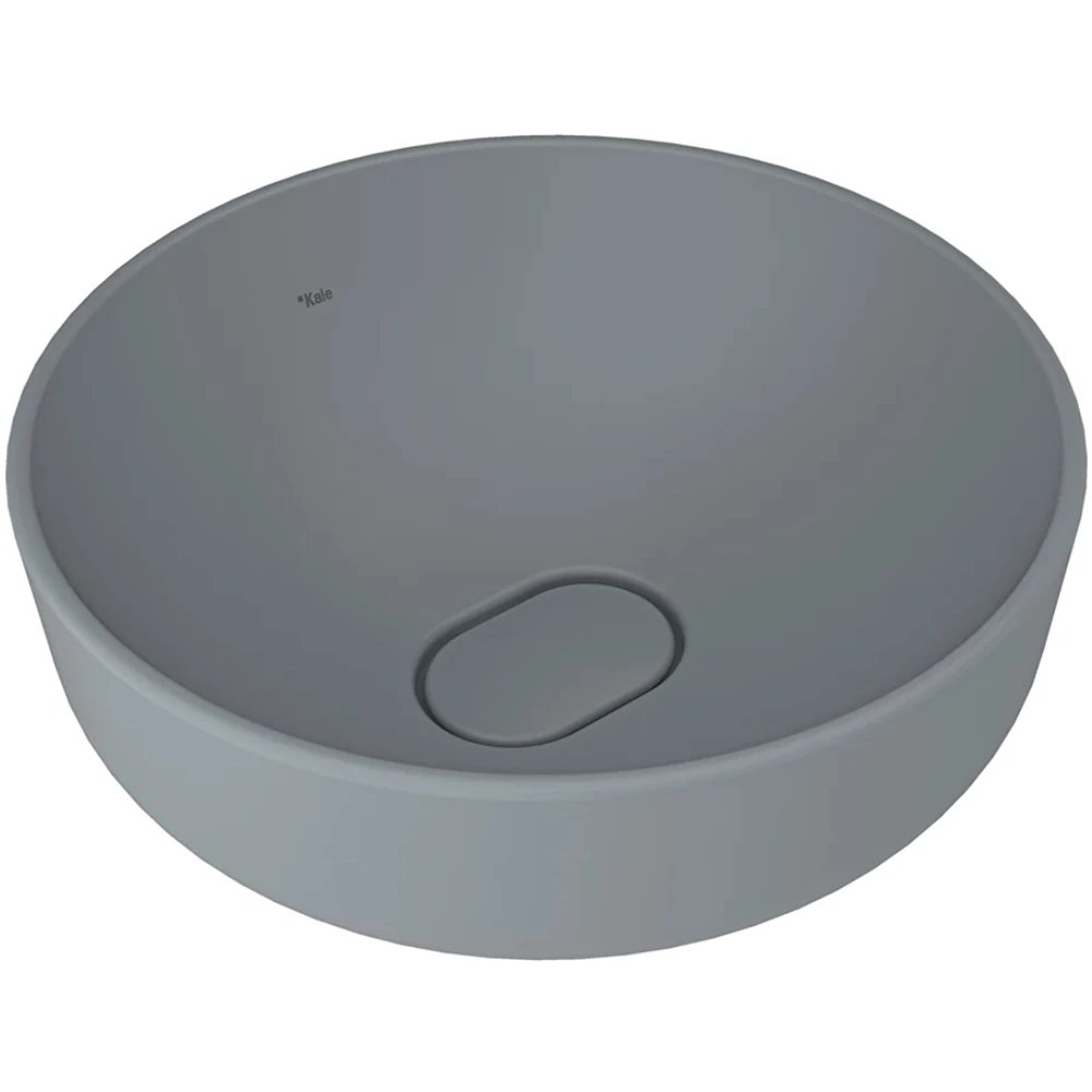 Kale Zero 2.0 40 Cm Mat Taş Gri Yuvarlak Çanak Lavabo