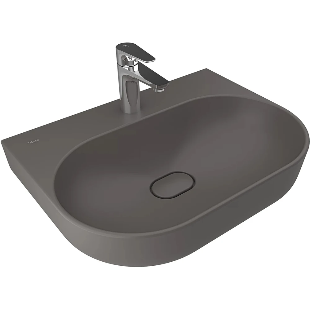 Kale Zero 2.0 60x45 Cm Mat Antrasit-Gri Oval Tezgah Üzeri Lavabo