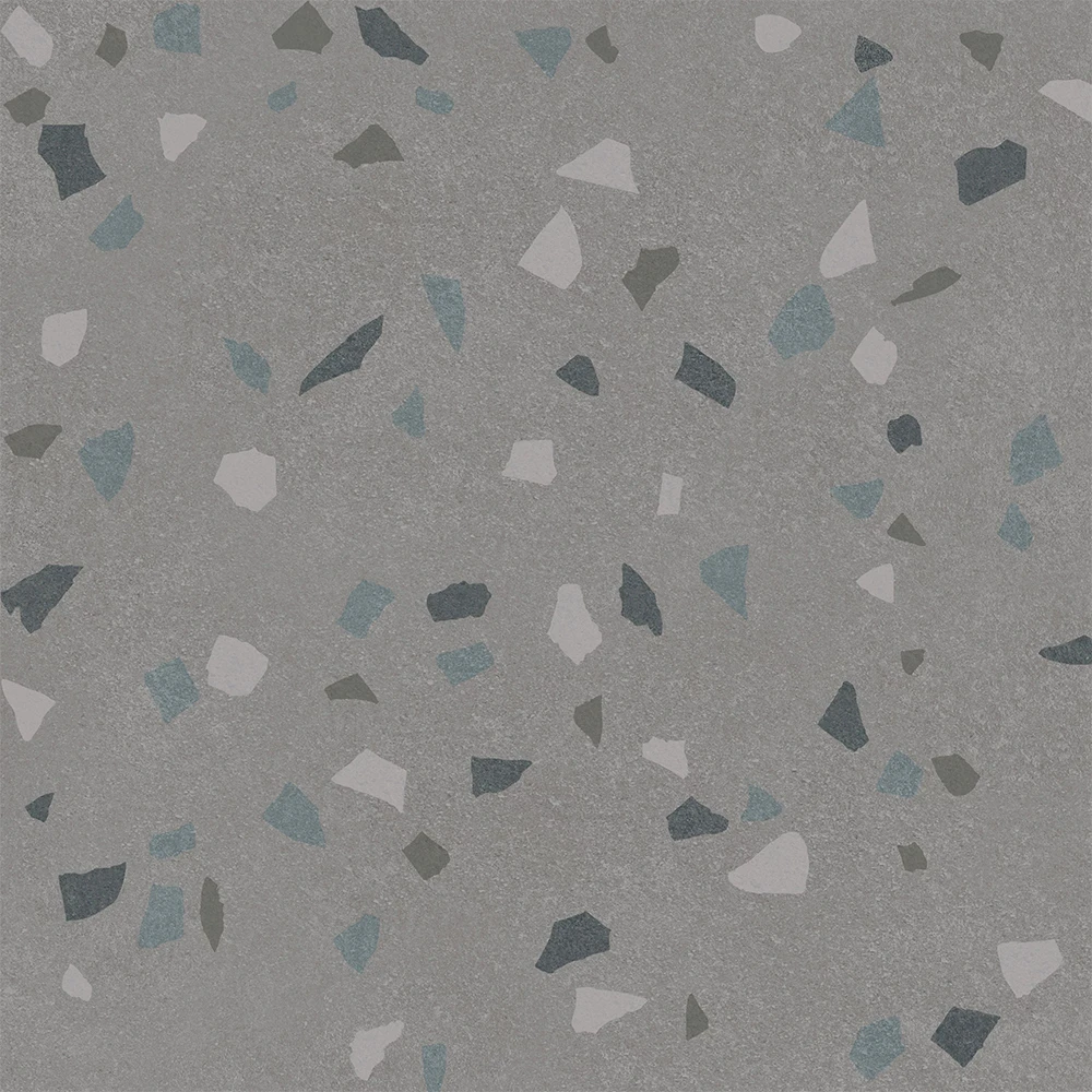 Kalebodur Gs-N8746R Terrazzo Macro Gri Rektifiyeli 60x60 R