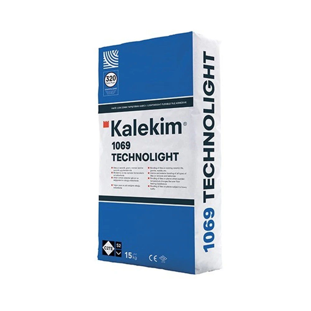 Kalekim 1069 Technolight Hafif Yapıştırma Harcı Gri C2TE S2 15 Kg