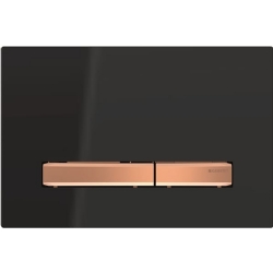 Geberit Kumanda Kapağı Sigma50 - Çift Basmalı Siyah / Bronz