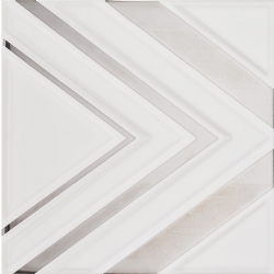 Çanakkale Seramik Fa-1003 Vanity Beyaz Platin Dekor 20x20