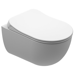 Kale Zero 2.0 Kanalsız Asma Klozet + Ultra Slim Yavaş Kapanan Klozet Kapağı (Mat Beyaz)
